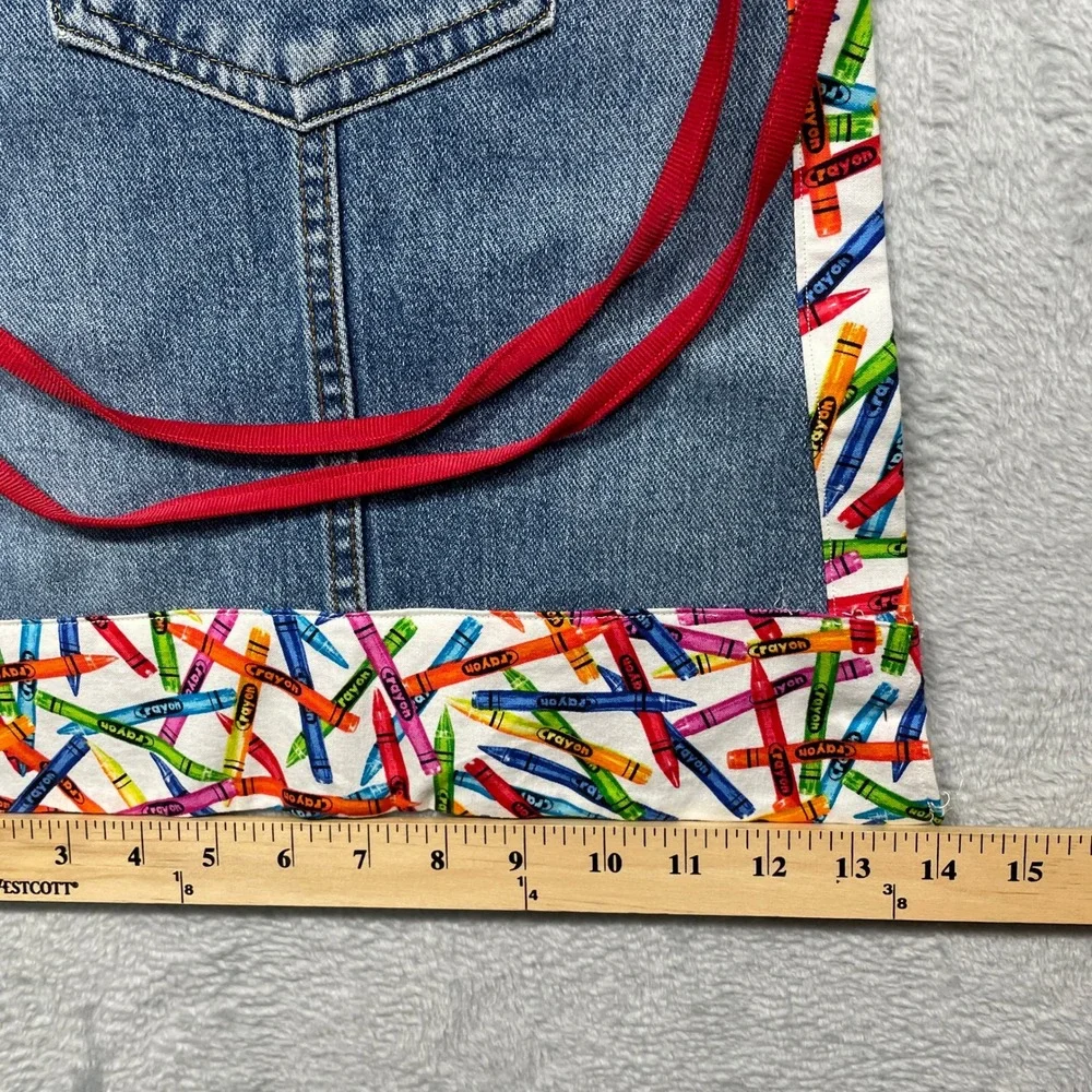Handmade denim apron